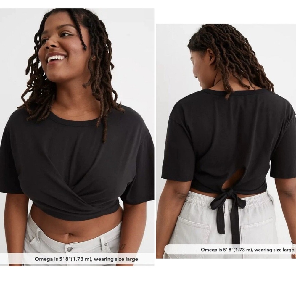 BNWT Aerie Twist Front Tie Keyhole Back Cropped Top